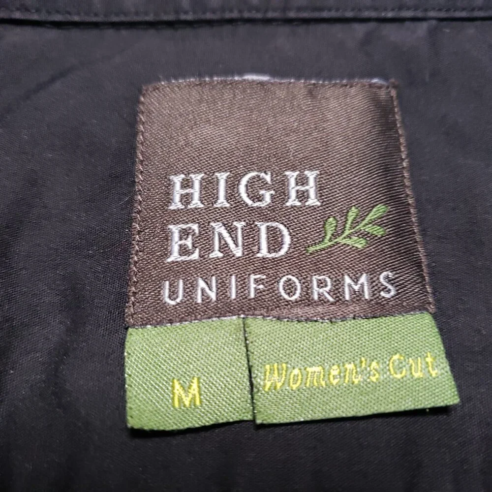 High End Uniforms Restaurant Women’s Open Collar Fitted Shirt (3/4 Sleeve) Size - Picture 2 of 8